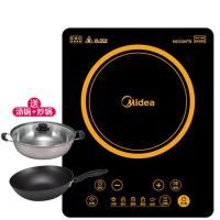 美的(Midea)电磁炉HT2218HM家用 定时多功能炒菜火锅电磁灶 配汤锅+炒锅