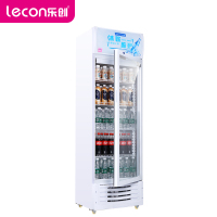 乐创(lecon) 商用展示柜 LC-ZSG03 立式冰柜商用冰箱 单门啤酒饮料冷藏柜蔬菜保鲜展示柜 300L直冷蓝白色