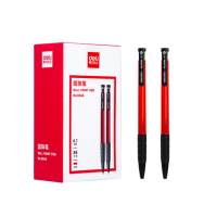 得力 圆珠笔 按动圆珠笔 办公文具 红色圆珠笔 6546