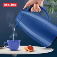 JEKO&JEKO 大容量保温壶开水瓶玻璃内胆家用热水瓶保温瓶办公室水壶暖瓶保温杯暖水瓶1.5L蓝色 SWH-1607