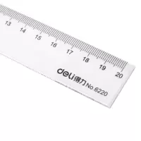 得力 6220 20cm 塑料办公通用直尺（一把装）