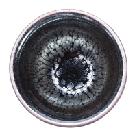 領藝 名家建盏茶杯建窑建阳主人杯品茗杯手工铁胎油滴束口 传统油滴礼盒装