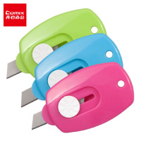 齐心(COMIX)B2850 MINI迷你美工刀 9mm壁纸刀 颜色随机 12个起订