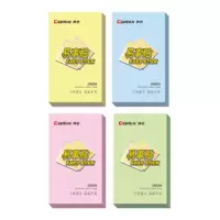 齐心(COMIX)D6004 易事贴 便利贴/便签纸/便签本/报事贴 颜色随机 单本装 76*125mm 12本起订