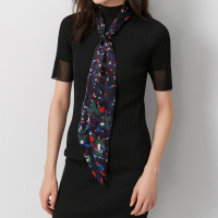 鄂尔多斯 春夏时尚舒适100%桑蚕丝印花女丝巾