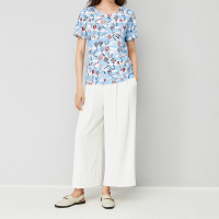 鄂尔多斯erdos 春夏纯棉圆领风筝图案女式T恤