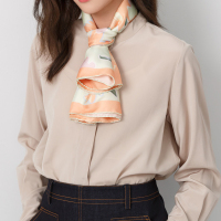 鄂尔多斯 春夏100%桑蚕丝印花方丝巾