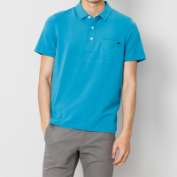 鄂尔多斯 春夏棉质舒适商务小翻领半袖男式T恤