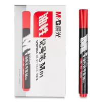 晨光(M&G)APMY2204 记号笔红色(10支/盒)-(盒) 油性马克笔 大头笔油性粗头