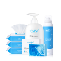 WIS防护套装 洁面皂碳酸面部护肤套装礼盒柔润嫩肤沐浴乳清洁湿巾护肤礼盒