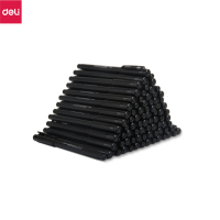 得力(deli) 33108 0.5mm 全针管中性笔 水笔签字笔 80支装