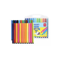 得力(deli)7064 绚丽多彩24色水彩笔绘画笔 盒装