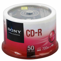 索尼 刻录光盘 CD-R 48速 50片装 cd刻录盘 空白光盘 一次性刻录盘 700兆/张