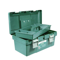 世达(SATA)95163 塑料工具箱手提翻盖维修工具箱18英寸 绿色 (单位:个)