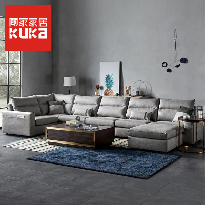 顾家家居(KUKa) 简约现代大小户型北欧布艺沙发客厅家具组合整装2055