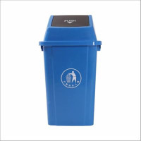 惠洁(huijie)分类塑料垃圾桶户外垃圾桶100L方形垃圾桶可定制YY-100D蓝色6只装