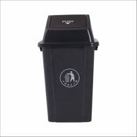 惠洁(huijie)分类塑料垃圾桶户外垃圾桶100L方形垃圾桶可定制YY-100D深灰色6只装