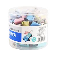 宝克(baoke) 1350彩色长尾夹15mm燕尾夹子