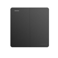 德力西 CD821系列 双开二开单控开关 磨砂黑纯平大板 (单位:个)