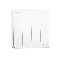 德力西 CD821系列 四联四开双控开关 时尚白纯平大板 (单位:个)