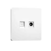 德力西 CD821系列 有线电视电脑插座 时尚白纯平大板 (单位:个)