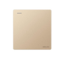 德力西 CD821系列 单开一开单控开关 香槟金纯平大板 (单位:个)