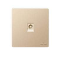 德力西 CD821系列 有线TV电视插座 香槟金纯平大板 (单位:个)