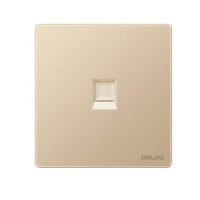 德力西 CD821系列 八芯网络电脑插座 香槟金纯平大板 (单位:个)