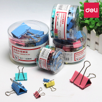 得力(deli) 8551 彩色长尾票夹 50mm长尾票夹 12个/盒