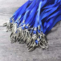 学生胸牌胸卡证件套挂绳定制印字工作证工牌厂牌蓝挂绳