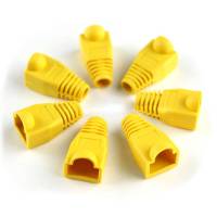 中云智创 水晶头护套 超五类六类网线保护套 黄色