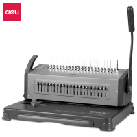 [精选]得力文具deli3874装订机打孔装订机机胶圈装订机加重型
