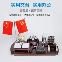 传美 办公 文台摆件 带笔筒 办公室多功能日历笔筒摆件 30*40CM