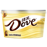 德芙( Dove) 奶香白巧克力分享碗装 糖果休闲零食 252g
