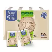 洁柔 手帕纸 自然木系列 四层6片*24包 餐巾纸 面巾纸 新老包装交替发货