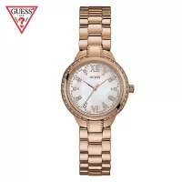 GUESS闪耀小表盘水晶石英腕表W1016L3