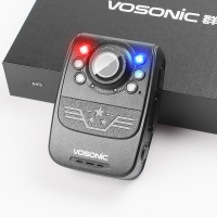 群华(VOSONIC)D1内置128G执法记录仪11小时持续录像微型隐形循环录像 爆闪警示无光红外夜视