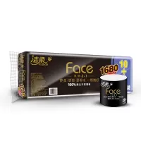 洁柔 卷纸 黑Face系列 四层140克*12卷 有芯卷筒 卫生间卫生纸 家用厕纸 擦手纸