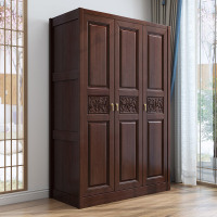 三门衣柜 实木大容量衣橱现代