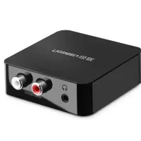 绿联 30523数字光纤同轴音频转换器 支持电视机顶盒PS4接双莲花2RAC音响功放SPDIF转模拟3.5mm