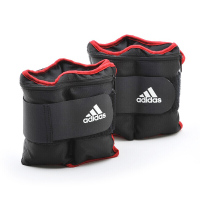 阿迪达斯adidas跑步负重沙袋 隐形绑腿绑手腕健身训沙袋 铁砂2只装重量可调节负重包 ADWT-122302每个2公斤