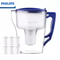 飞利浦(PHILIPS)家用滤水壶 WP2807 净水壶 便携式 净水器 一壶含6芯