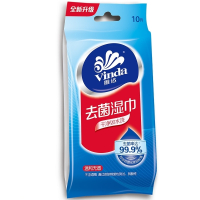 MIAOJIE 湿巾湿纸巾 便携式单片单独包装 10片/袋