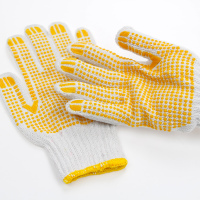 企购优品 工地工作手套 防护双手点珠手套 10双装/包