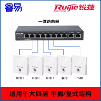 睿易 锐捷企业智慧无线套装 内置AC控制器 双频千兆面板式AP RG-EG210G-P+面板式双频AP*5