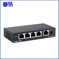 睿易 锐捷易网络铁壳非网管企业级交换器 分流器网线分线器 RG-ES105D 5口百兆交换机