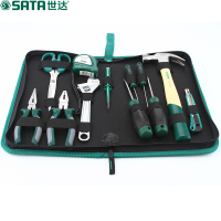 世达(SATA)12件套五金工具箱 工具包套装DY06018