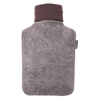德国原装进口注水热水袋安全防爆暖手宝保暖水袋反领 浅灰色