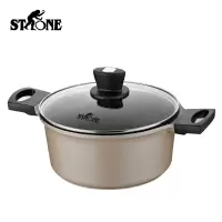司顿 24CM麦饭石色铝铸不粘汤锅汤锅 STH073