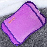 大热水袋充电式煖宝宝女电暖宝暖水袋暖手宝热宝暖脚毛绒可爱床上 BM-519标准款 紫-可拆洗